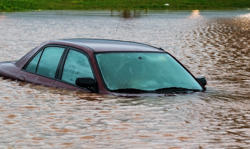 Flood-Damaged Car