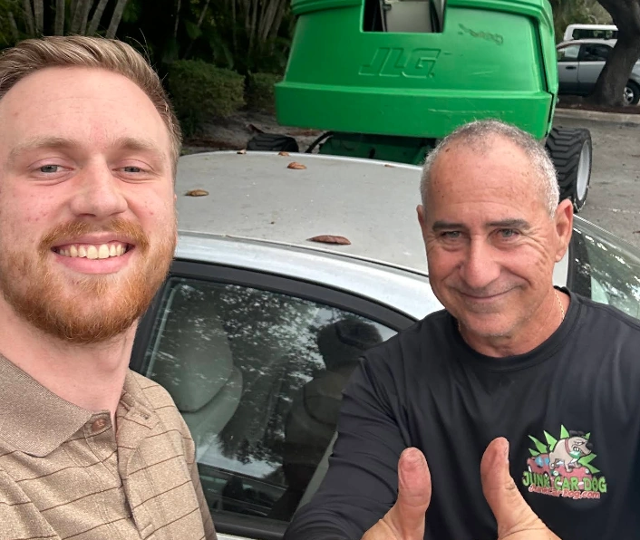 Happy customer after selling Kia Spectra junk cars Fort Lauderdale FL with a local car buyer